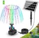 Benza Ibenzoa® Zonnepomp voor tuin, vijver en vogelbad – 3,5 W pomp, 8 waterpatronen, 6 LED's, 2000 mAh batterij, verstelbaar 100% glazen zonnepaneel, 16,4 meter kabel, model 2025