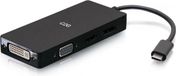 CablesToGo C2G USB-C multipoortadapter, 4-in-1 videoadapter met HDMI, DisplayPort, DVI en VGA - 4K 60Hz