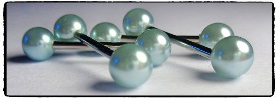 Aramat Jewels Tongpiercing Parel licht blauw