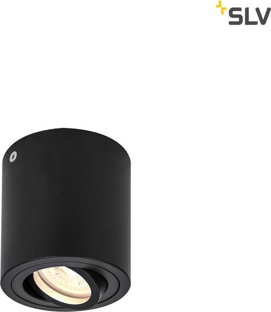 SLV TRILEDO plafondlamp zwart 1xGU10 Rond