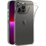 Phonillico® Hoesje voor iPhone 14 PRO - Siliconengel TPU Transparant Zacht Bescherming Ultradun