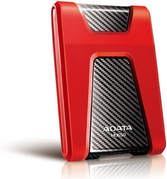 Adata DashDrive Durable HD650 - Externe Harde Schijf - 1 TB - Rood