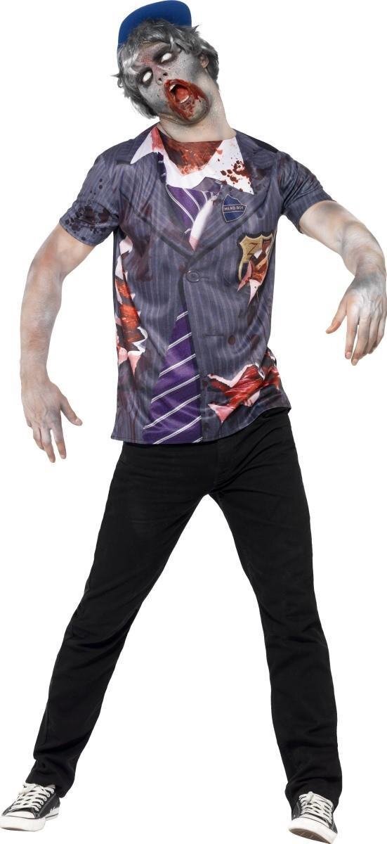Vegaoo "Zombie schooljongen Halloween kostuum voor heren - Verkleedkleding - Medium"