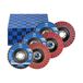 PFERD POLIVLIES-waaierschijvenset PVZ keramiek, diameter 115 mm, breedte 18 mm, boring 22,23 mm, schuurmiddel CO-COOL, korrelgrootte 60/G, 80/M, 120/F, 44698008, voor fijn slijpen