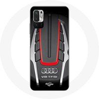 Maniacase Hoesje voor Xiaomi Redmi Note 10 5G Audi S8 Logo Rood