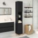 Prolenta Maison Exclusive - Armoire de salle de bain exclusive, imitation chêne noir, dimensions 30 x 30 x 190 cm
