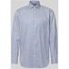 OLYMP Luxor comfort fit overhemd - popeline - marine blauw gestreept - Strijkvrij - Boordmaat: 43 (EU maat: XL)