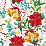 PAW Lunch servetten Botanical Noel - 33x33 cm