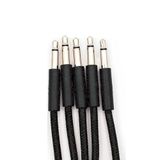 Bowl Modular Slim Gevlochten Patchkabels 15 cm – Extra Dunne Connectoren – Zwart – 15 Stuks – Eurorack / Modular Synthesizer – 3,5 mm Mono Jack