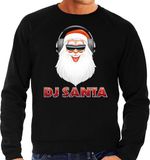 Bellatio Decorations Shoppartners Bv Foute Kersttrui - sweater - DJ santa met koptelefoon - Zwart - Heren - Maat S