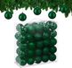 Relaxdays boules de Noël set de 50 - Ø 6 cm - plastique - incassable - vert foncé