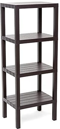 Tatay Lombok plank, rechthoekig, 4 etages, bruin