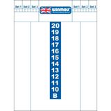 WINMAU - Dry Wipe Scorebord - 40x30cm - Zwart/Wit