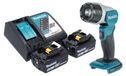 Makita DML 808 RG accu-handlamp 14,4 / 18 V 190 lm LED + 2x oplaadbare accu 6,0 Ah + oplader