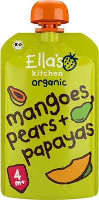 Ella&#39;s kitchen Knijpzakje 4+ m Mango Peer Papaya 120 gr