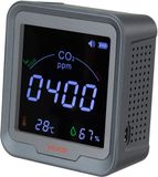 VEVOR CO2-Melder, CO2-Monitor met Temperatuur- en Vochtigheidsweergave, Ndir-Sensor, Koolstofdioxidemeter, CO2-detector voor Buitengebruik, Thuis, Op Kantoor, In de Auto, Wandmontage Mogelijk