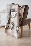 KAISER 65211 LION babydeken gebreid 100% biologisch katoen (kbA), ademende babydeken, het hele jaar door, pasgeborenen, kinderwagendeken, babyschaaldeken, kleur stone-natural-black