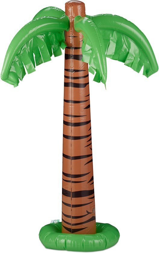 Relaxdays Opblaasbare palmboom - opblaas palmboom - decoratie - party - zwembad speelgoed