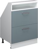 Vicco Rion Kast voor schuine wand – met 2 laden Blauw-grijs/wit