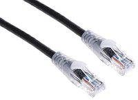 RS PRO Ethernetkabel Cat.5e, 3m, zwarte patchkabel, A RJ45 U/UTP stekker, B RJ45, PVC