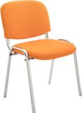 CLP Ken Eetkamerstoel Chroomoptiek - Tissu orange