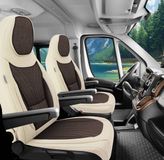 Bremer Sitzbezüge GmbH Premium Camper stoelhoezen voor Etrusco C11 in Beige/Braun (2 losse stoelen)