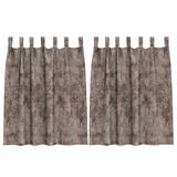 vidaXL Rideaux en velours 2 pièces Cappuccino 140 x 140 cm Velours