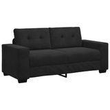 vidaXL Loveseat bank zwart 140 cm fluweel
