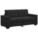vidaXL Loveseat bank zwart 140 cm fluweel