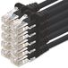 1aTTack.de Cat.6 netwerkkabel - zwart - 10x - 0,25m - (Set) - CAT6 Ethernetkabel LAN-kabel 1000 Mbit patchkabel
