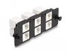 Delock Keystone Adapter Panel 6 port black