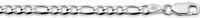 The Jewelry Collection Ketting Figaro 3,25 mm - Zilver