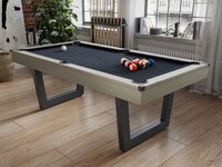 Transformeerbare tafel - Biljart & pingpong - Licht naturelkleurig en zwart - MELIAN