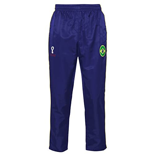 FIFA FIFA Officiële World Cup 2022 Training Voetbal Trainingspak Bottoms, Jongens, Brazilië, Groot, Leeftijd 10-12 Blauw