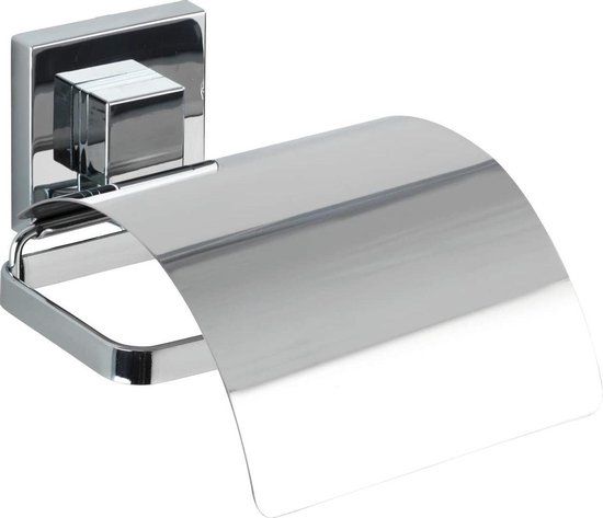 Wenko Quadro Vacuumloc Toilet Roll Holder - Chrome