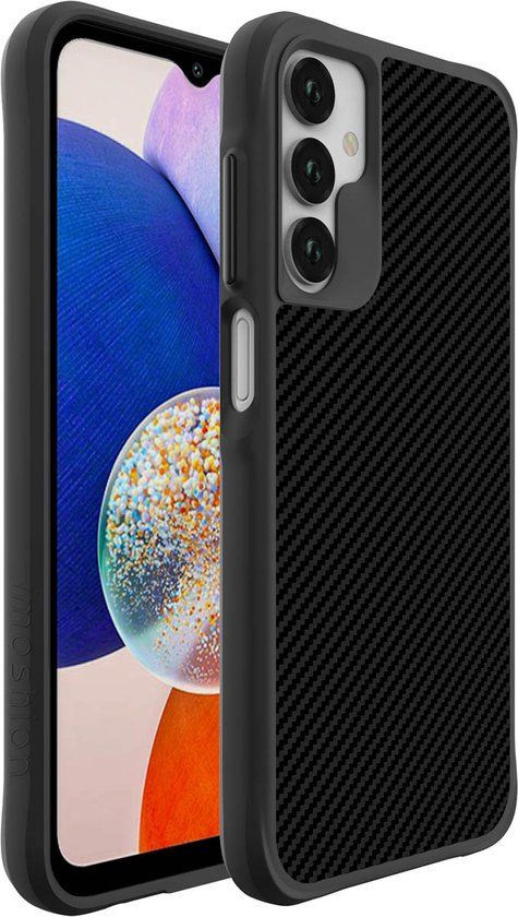 iMoshion Shockproof Case for Samsung Galaxy A15 (4G/5G) - Rugged Hybrid Carbon - Black