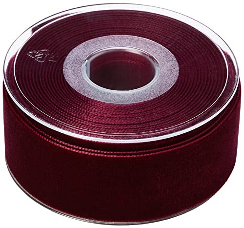 Berisfords Fluwelen lint, bordeaux, 4 x 4,5 x 4,2 cm