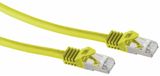 RJ45 patchkabel met CAT 7 koperen kabel, PIMF, geel, 1 mètre