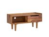 FineBuy Lowboard Sheesham bois massif 95x44x34 cm meuble TV avec porte coulissante