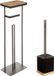 5Five - Brosse WC/Porte-rouleau avec porte-brosse WC set - noir/bois