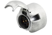 HELLA VALUEFIT Stekkerdoos - 12V - 5-polig - Schroefaansluiting - Stekker: Kruisschakeling - Aluminium - Zilver - DIN / ISO: 1724 - Aantal: 1 - 8JB 001 940-001