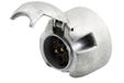 HELLA VALUEFIT Stekkerdoos - 12V - 5-polig - Schroefaansluiting - Stekker: Kruisschakeling - Aluminium - Zilver - DIN / ISO: 1724 - Aantal: 1 - 8JB 001 940-001