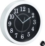Merkloos Relaxdays Wandklok rond - Ø 20 cm - Wit