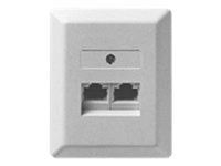 ZE 10 x UAE 8/8 (8) AP r-ws zuiver wit, 8 contacten bezet, met schroefklemmen