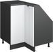 Vicco Rion Armoire pour mur incliné Armoire d'angle – 75,6 x 81,6 cm avec 1 porte Blanc ondulé