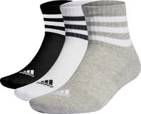 adidas Sportswear 3-Stripes Cushioned Korte Sokken 3 Paar - Unisex - Grijs - 49/51
