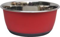 Tyrol Roestvrij staal Antislip Grote Kom voor Kat/Hond/Huisdieren, Mat Rood, 20,5 cm