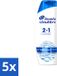 Head & Shoulders 5 x 2-in-1 Anti-Roos Shampoo & Conditioner Classic 270 ml