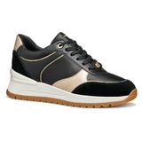 GEOX DESYA DAMES Sneakers - ZWART/LICHTGOUD - Maat 36