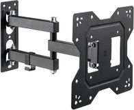 PureMounts TV-muurbeugel, kantelbare en draaibare universele houder met scharnierarm, max. VESA 200x200 mm, voor 23-43 inch platte en gebogen tv-monitoren tot 30 kg, zwart